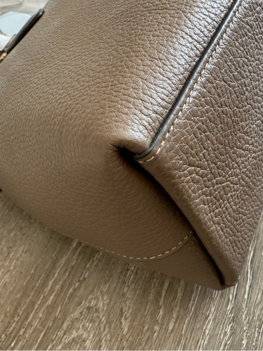 COACH Georgia Taupe Leather Satchel - Picture 10 of 14